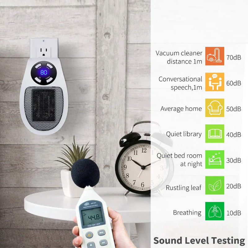 Mini Portable Household Plug In Electric Heater Heater Intelligent Timing With Remote Control LCD Heater