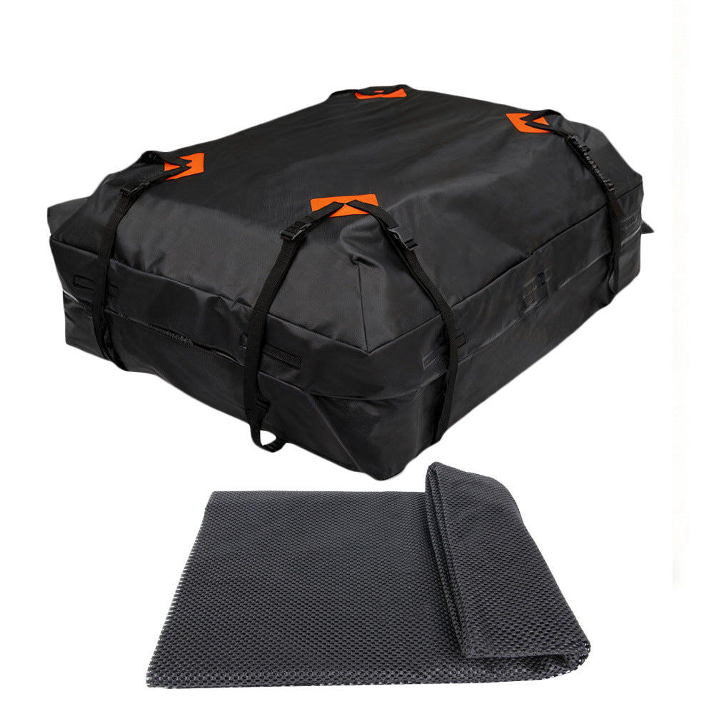 Car Roof Bag 420D Reinforced Oxford Fabric Waterproof Sun Protection Camping Outdoor Luggage Storage Bag