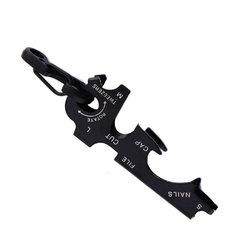 8 tool in 1 key ring multitool multifunction edc multi pocket keytool carabiner multipurpose keychain gadget clip gear
