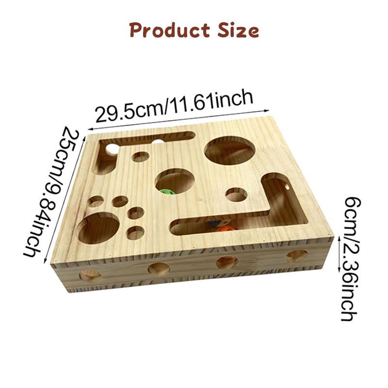 Durable Cat Nail Grinder with Bell Ball & Interactive Maze Tunnel - Enriching Toy and Scratching Activity for Active Kittens