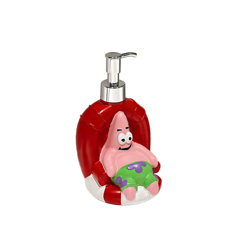 Cartoon Cute Patrick Star Squeeze Bottle for Home Bathroom, High-Design Appearance, Soap Dispenser, Shower Gel Refill Bottle