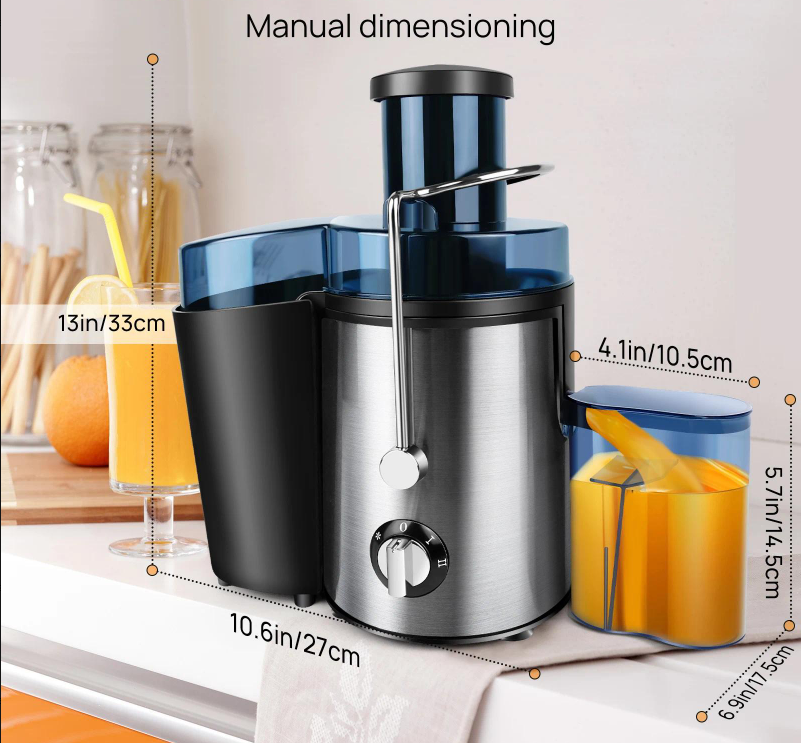 Multi functional household centrifugal juicer, electric fruit and vegetable juicer, residue separation juicer, and food processo