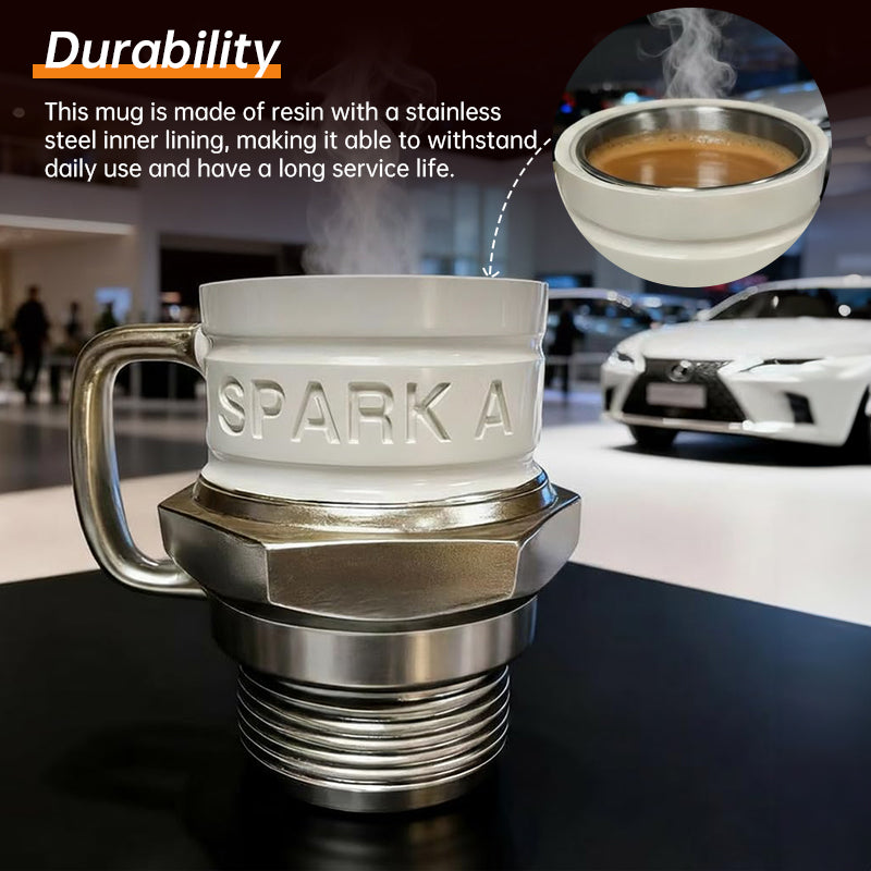 Start Your Engine Spark Plug Mug - The Ultimate Gift for Car Enthusiasts & Mechanics, Unique Collector's Coffee Cup