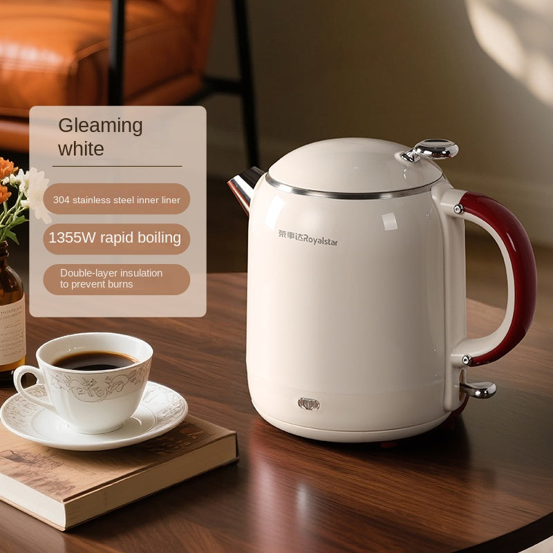 Retro Electric Kettle 304 Stainless Steel Water Boiler Household Dormitory InnerOne-Button Boiling