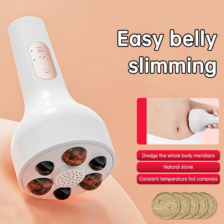 Handle Magnetic Bead Abdomen Electric Massager Roller Vibration Device Massage Belly