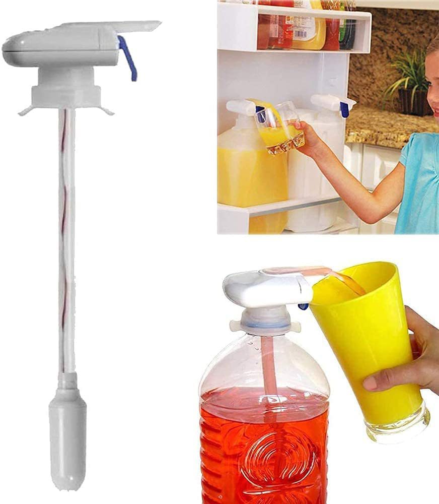Hand Pressure Straw Juice Drink Dispenser Creative Automatic Electric Straw Magic Tap