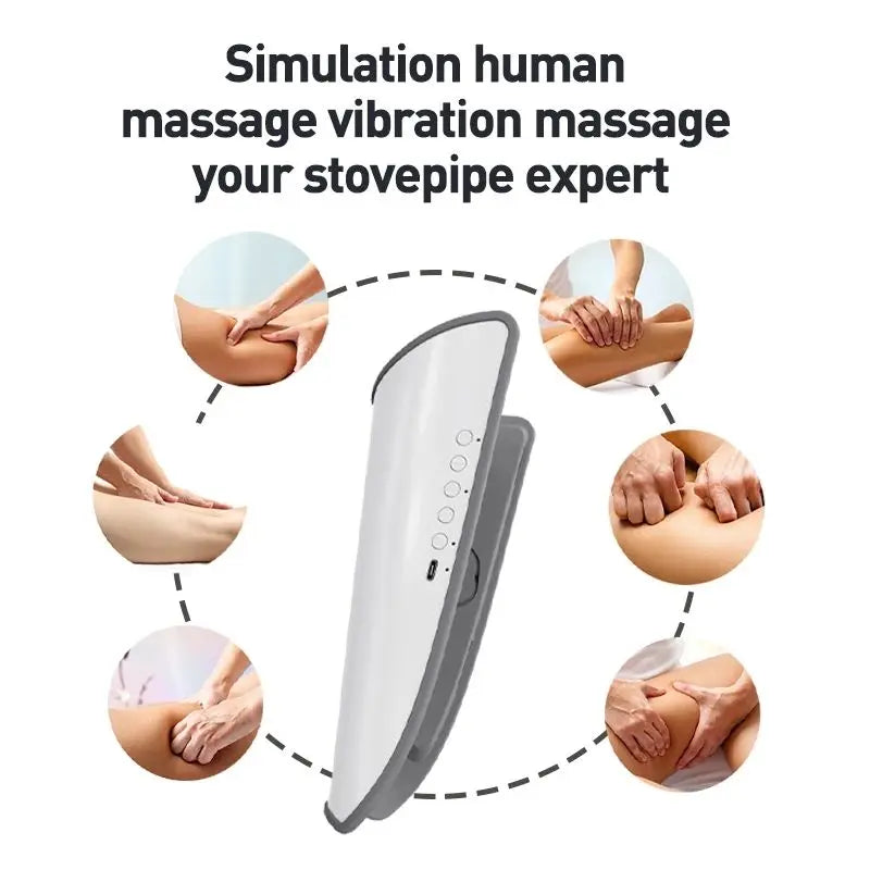 Electric Leg Adjustable Massager Warming Massage Machine Portable Ems Vibration Heating Slimming Calf Massager Usb Rechargeable