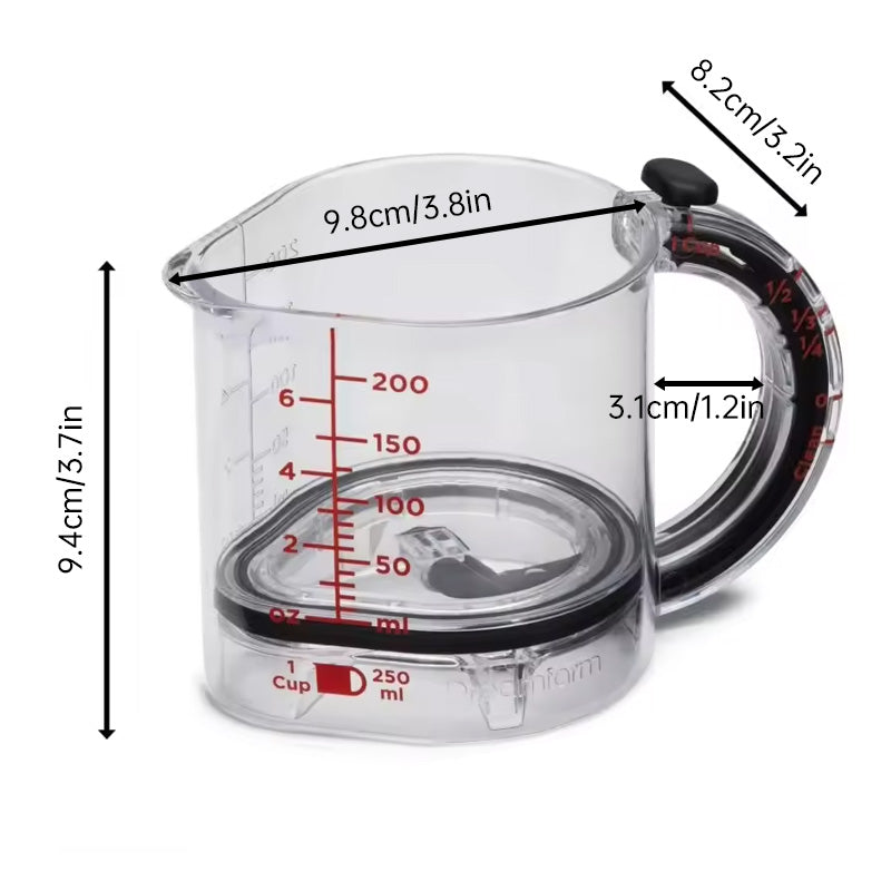Adjustable Measuring Cube - Kitchen Cooking Cup with Scraper Seal
