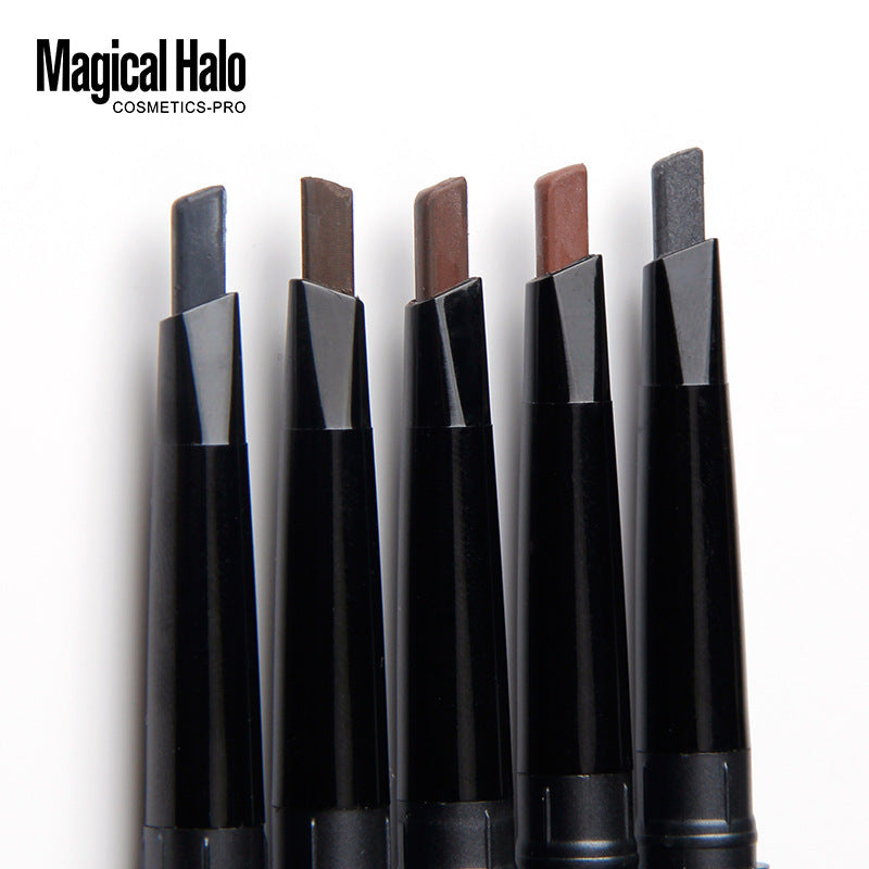 Makeup 5 Color Automatic Eyebrow Pencil Double Head Rotating Waterproof Makeup-Free Free-Shaving Eyebrow Pencil