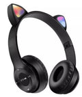 Bluetooth Wireless Cat Ear Headset - Black