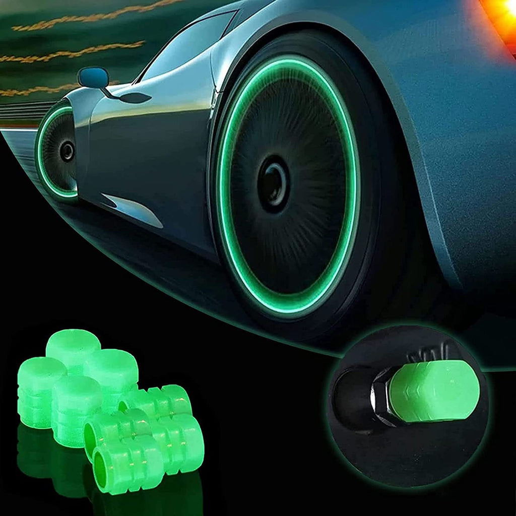Fluorescent Car Tire Valve Caps High Brightness Separated Type