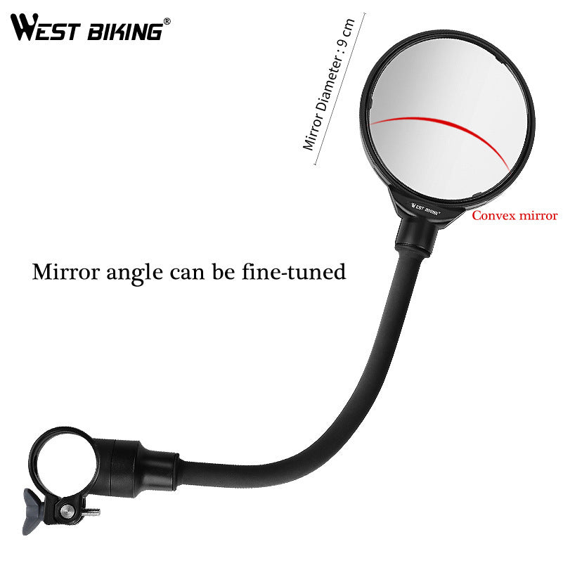 WEST BIKING Mirror Motorcycle Rearview Mirror Electric Vehicle Hose Adjustment Bicycle Rearview Mirror Mirror