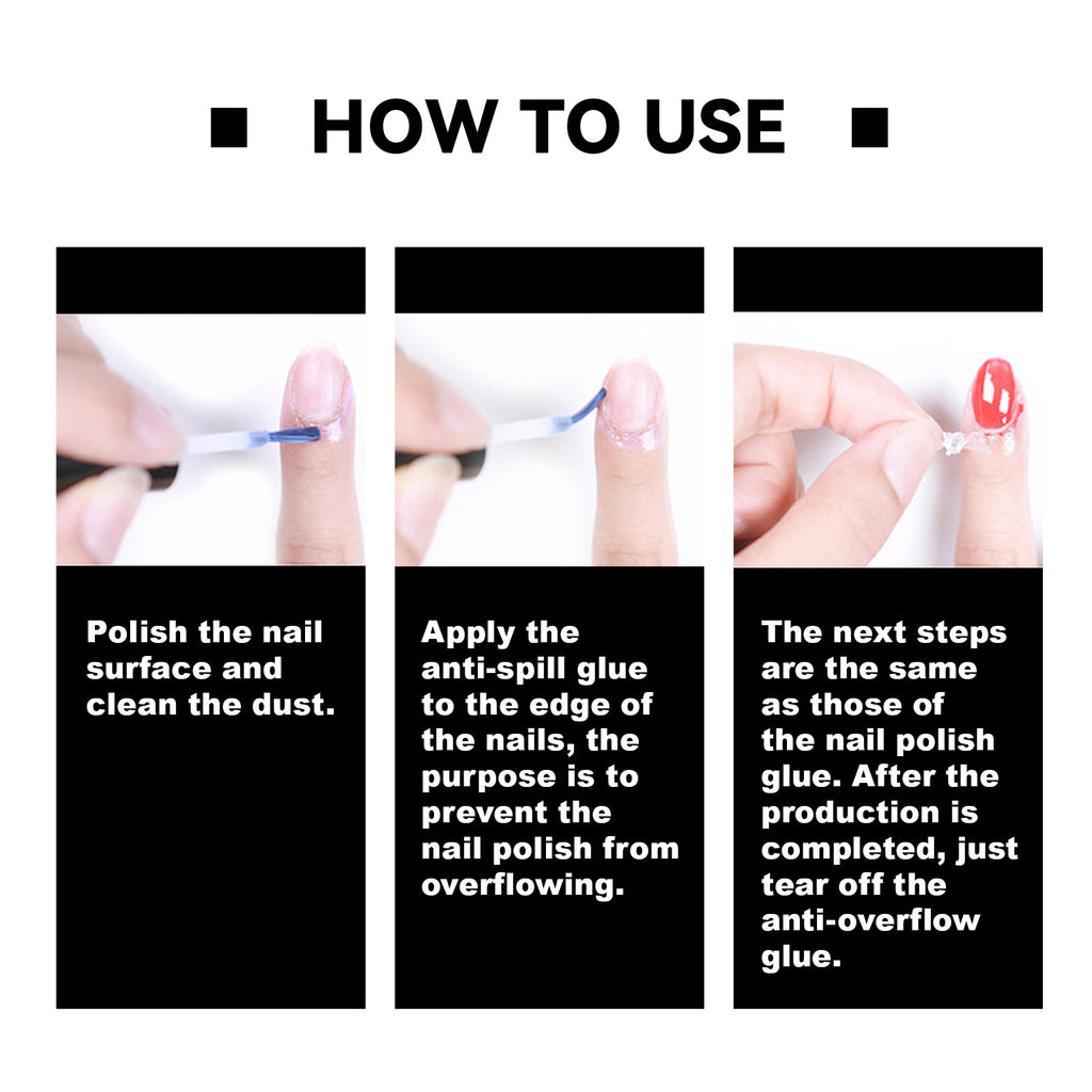 Effectively Prevent Spilled Nail Polish, Paint Nail Edge Can Be Torn Beginner Nail Edge Quick Dry Anti-Fouling Protection Tool
