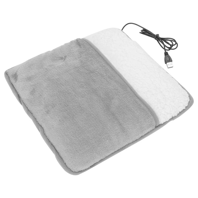 Winter Electric Foot Heating Pad USB Charging Soft Plush Washable Foot Warmer Heater Improve Sleeping Household Foot Warming Mat