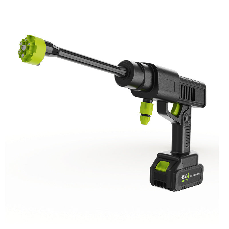 Wireless Car Washer Home Use High-Pressure Water Gun Cleaning Tool Rechargeable High-Power Lithium Battery Strong Boost