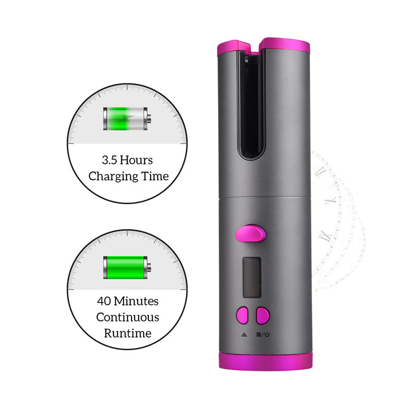 Unbound Automatic Hair Curler Cordless Electric Curling Roller Professional Ceramic Hair Waver Rechargeable Auto Curler Curls