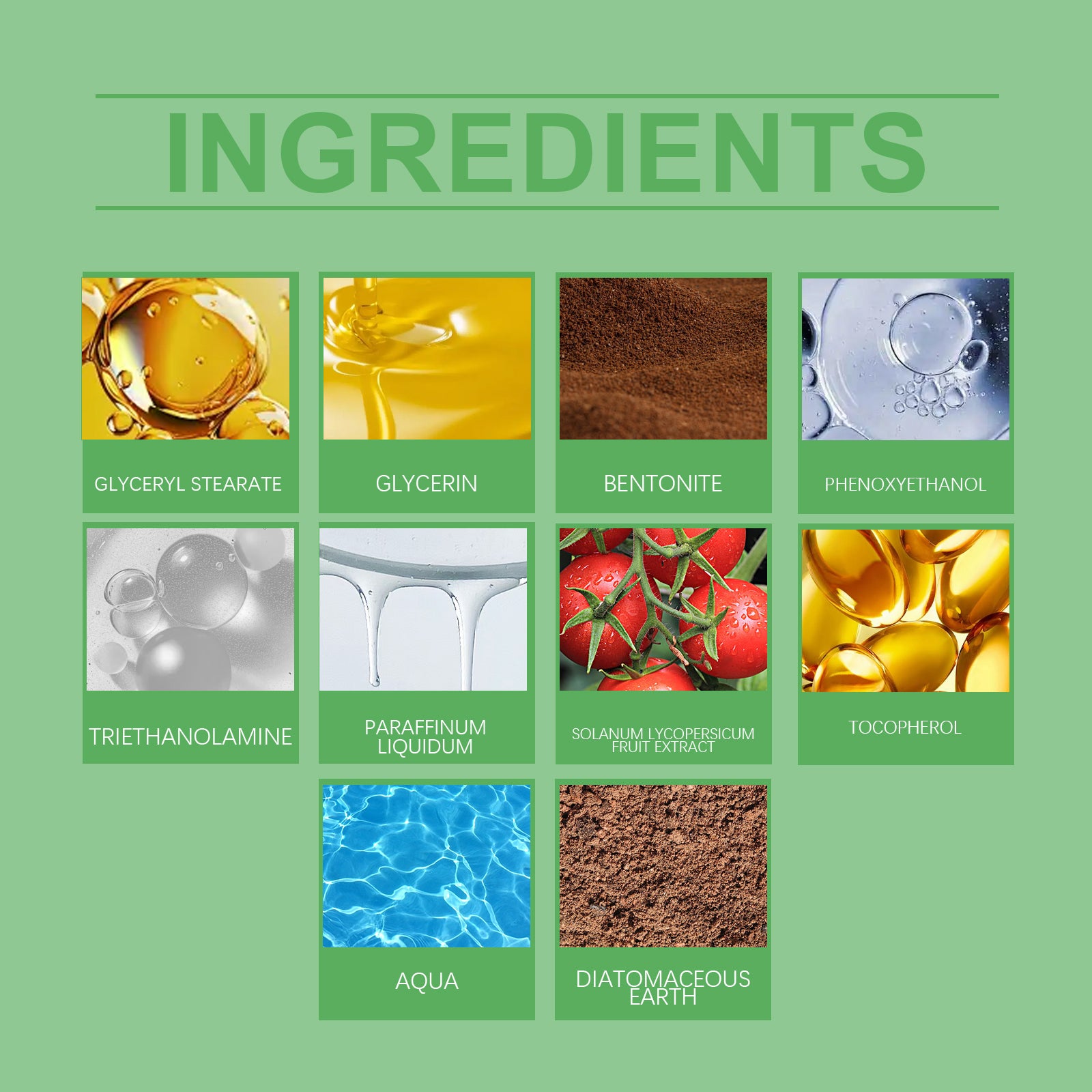 OUHOE Green Tomato Clean Clay Film Hydrating, Firming, Cleansing And Purifying Pores Facial Skin Smear Clay Film