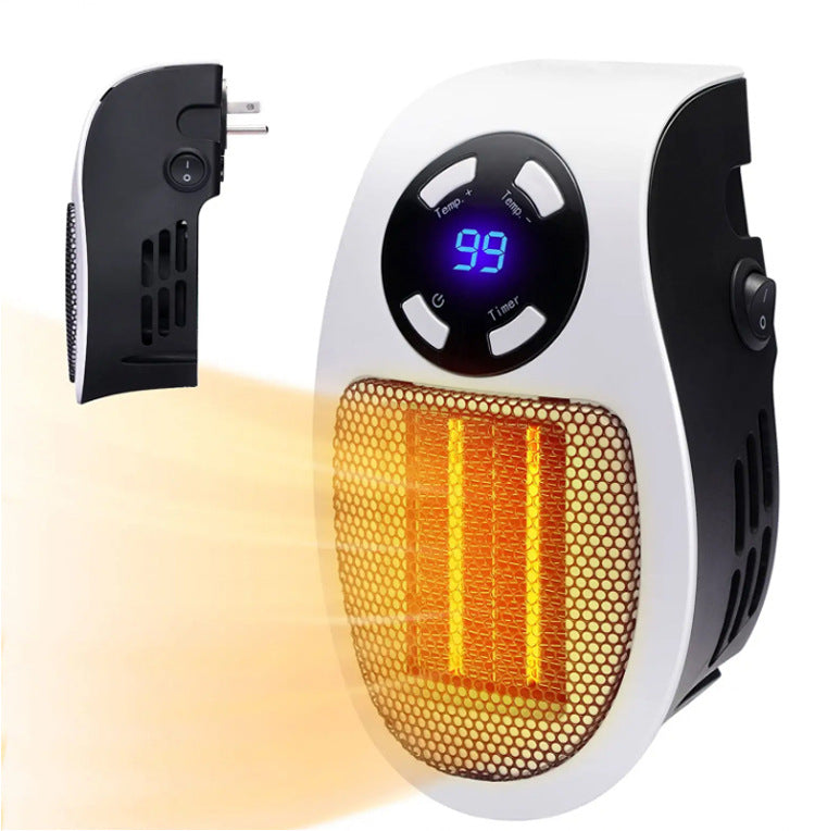 Mini Portable Household Plug In Electric Heater Heater Intelligent Timing With Remote Control LCD Heater