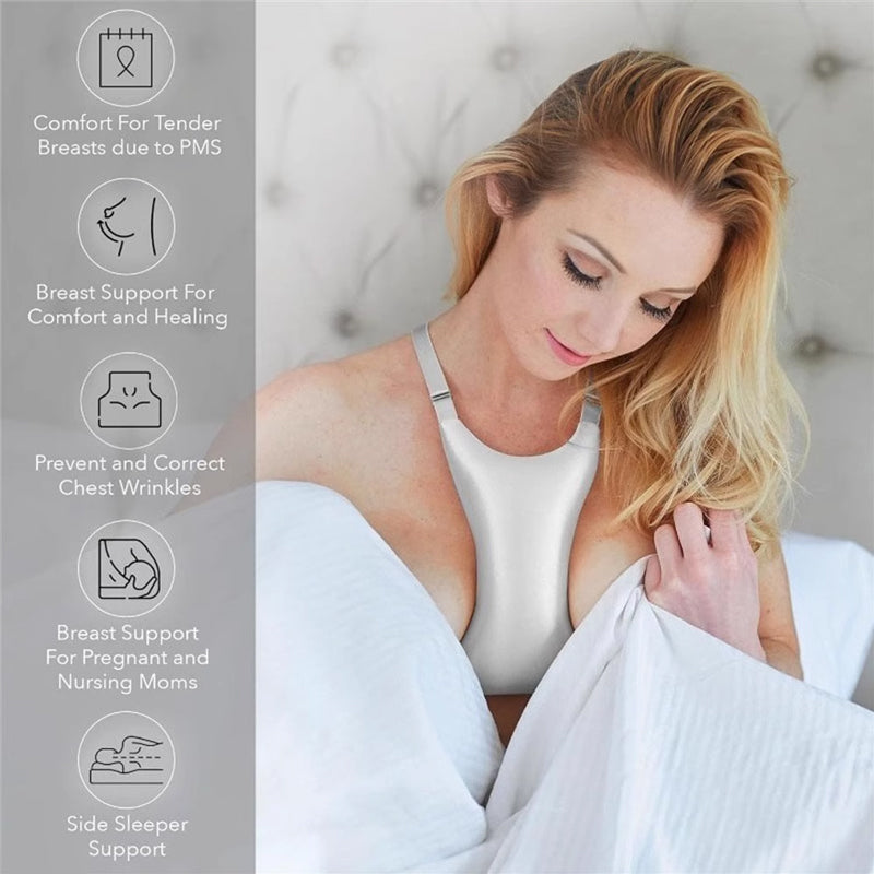 Anti-Wrinkle Chest Support Pillow - Washable & Fade-Proof Bra Care Pad for Side Sleepers, Décolleté Line Prevention