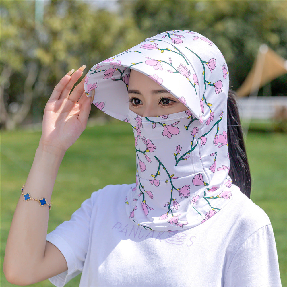 Sun Hat Women's Summer Battery Car UV Sunshade Sun Hat Riding Full Face Mask Riding Electric Bicycle