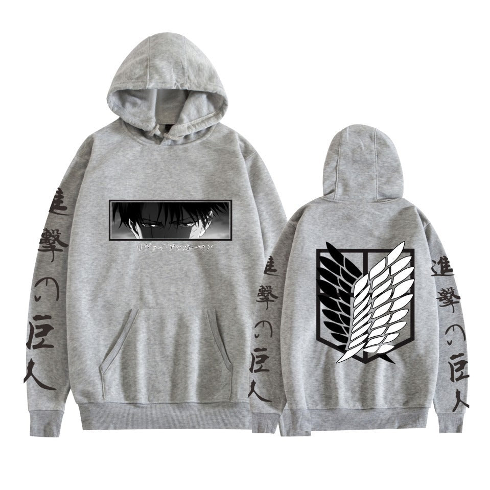 Spring and Autumn Hooded Hoodies Attack Giant's Hot Selling Surrounding Print Pullover Men's and Women's Hoodies