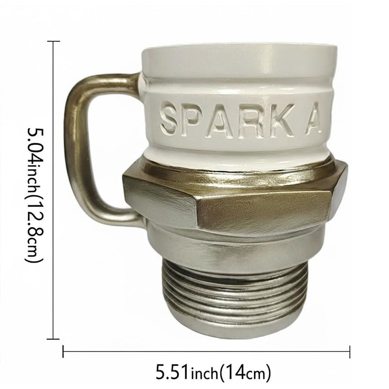 Start Your Engine Spark Plug Mug - The Ultimate Gift for Car Enthusiasts & Mechanics, Unique Collector's Coffee Cup