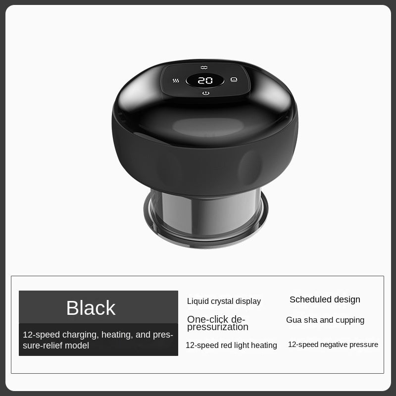 Massage Electric Gua Sha Device for Meridian Detox, Breathable Heating, Home Use Full Body Meridian Brush and Cupping Therapy