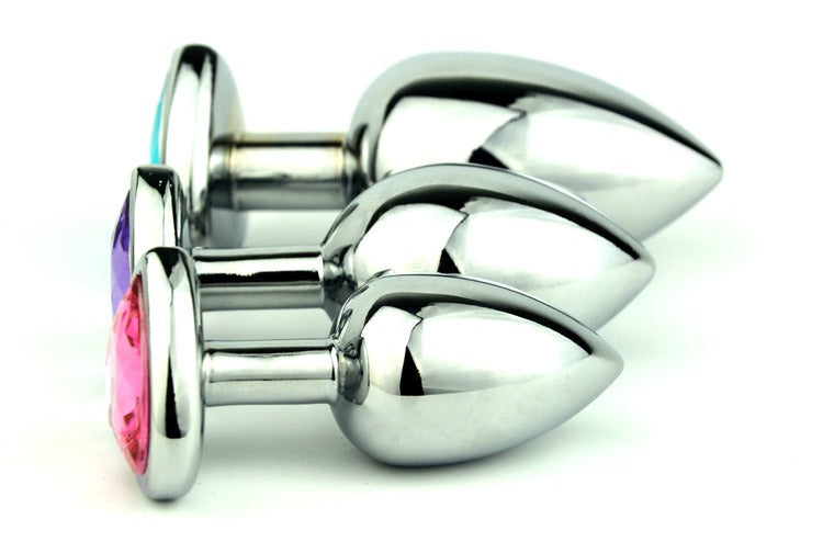 Sexual Products Adult Products Metal Backyard Heart-Shaped Anal Plug Anal Expansion Toys Sex Products Alternative