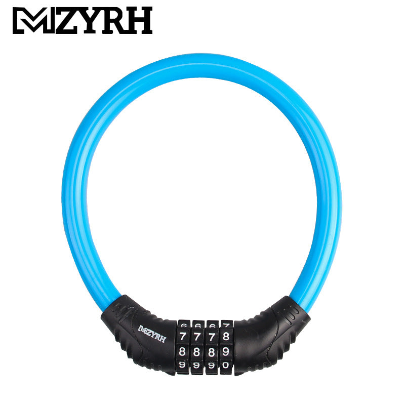 Mountain Bike Lock Anti-Theft Portable Electric Battery Motorcycle Password Lock Fixed Bicycle Ring Lock