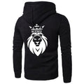 Fashionable KING QUEEN Couple Hoodies Valentine's Day Hooded Sweatshirts with Caps