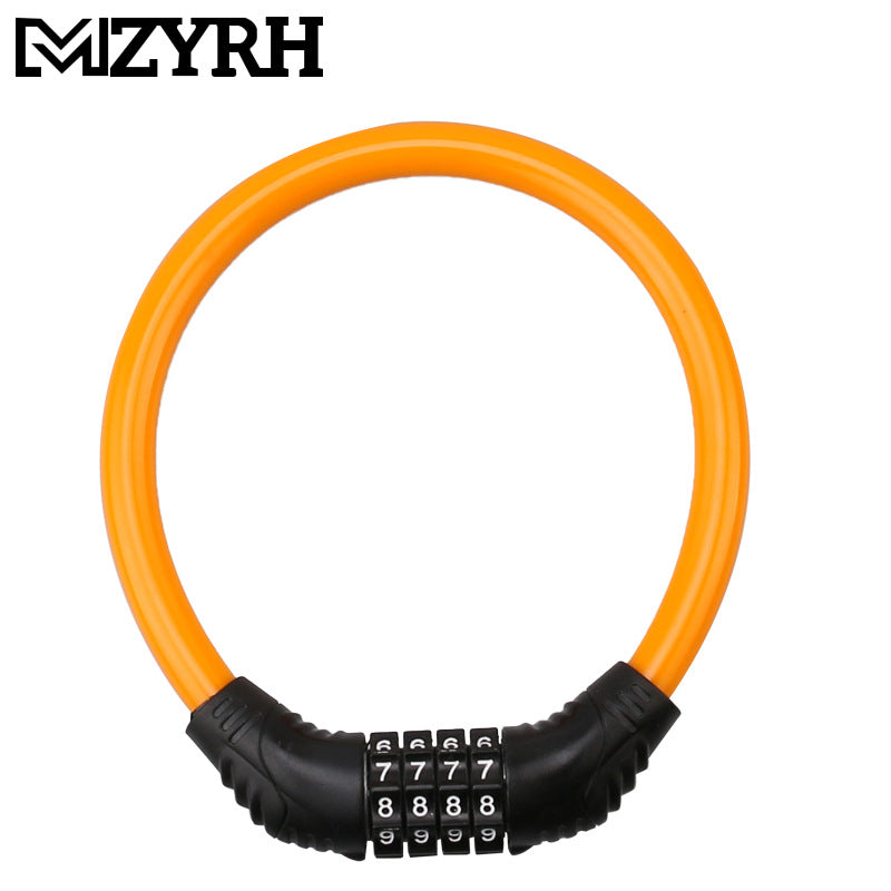Mountain Bike Lock Anti-Theft Portable Electric Battery Motorcycle Password Lock Fixed Bicycle Ring Lock