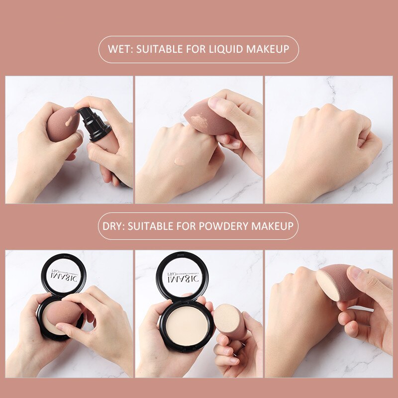 Foundation Powder Makeup Sponge Microfiber Egg Cosmetic Puff