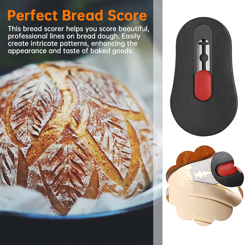 Professional Bread 5-Blade Bread Lame, Adjustable Sourdough Scoring Tool with Safety Cap