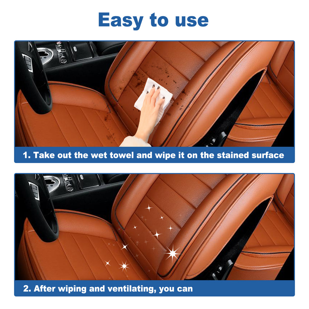 3in1 Car Leather Cleaning Wipes, Seat Interior Cleaning Wipes Wash And Decontaminate Without Water