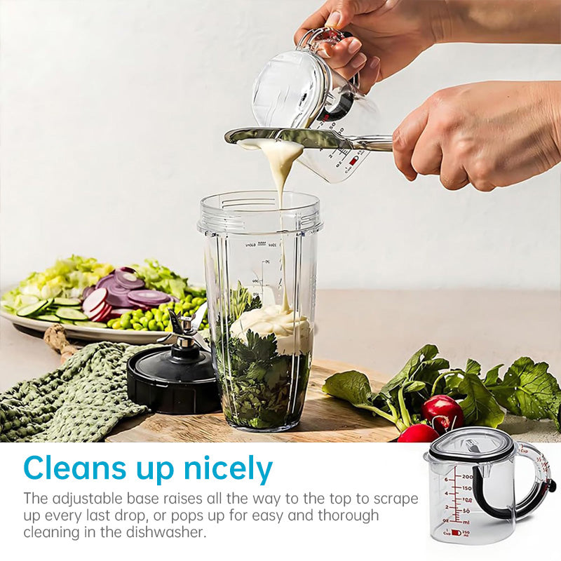Adjustable Measuring Cube - Kitchen Cooking Cup with Scraper Seal