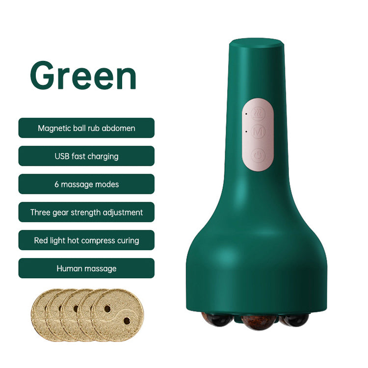 Handle Magnetic Bead Abdomen Electric Massager Roller Vibration Device Massage Belly