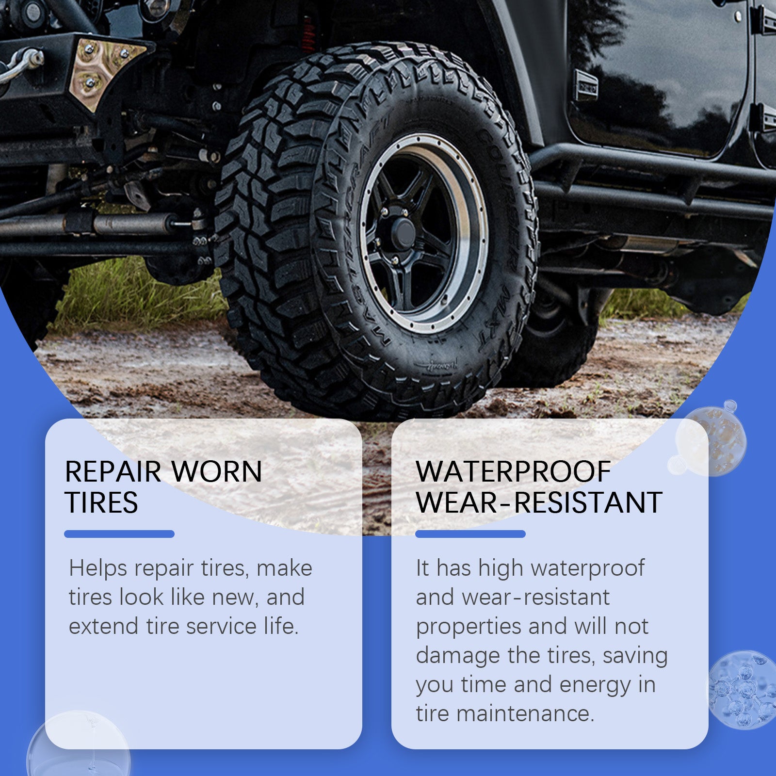 Rayhong Tire Repair Glue, Repair Car Tire Side Cracks And Scratches Tire Maintenance Repair Glue