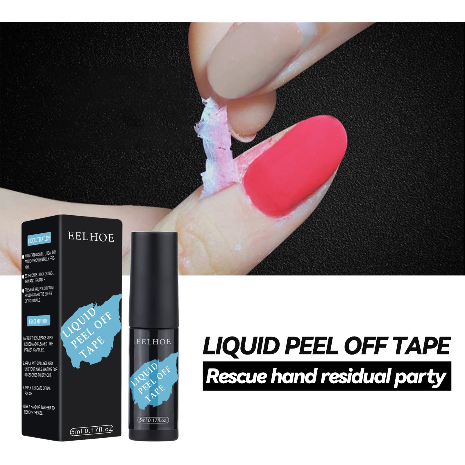 Effectively Prevent Spilled Nail Polish, Paint Nail Edge Can Be Torn Beginner Nail Edge Quick Dry Anti-Fouling Protection Tool