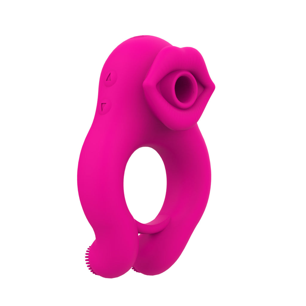Couple sharing masturbation sucking vibrator nipple vibration locking ring