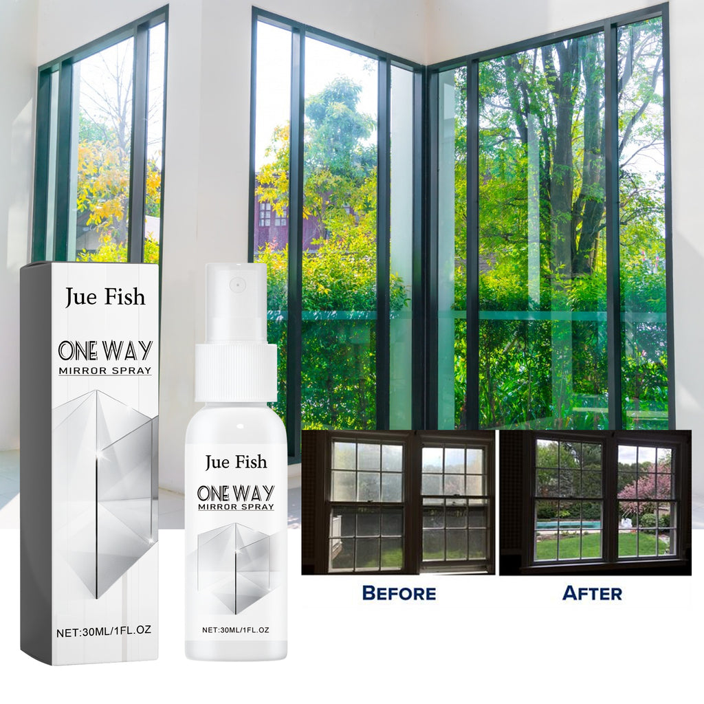 One Way Mirror Spray, Car Rearview Mirror Bathroom Glass Dust Stains Water Stains Clean