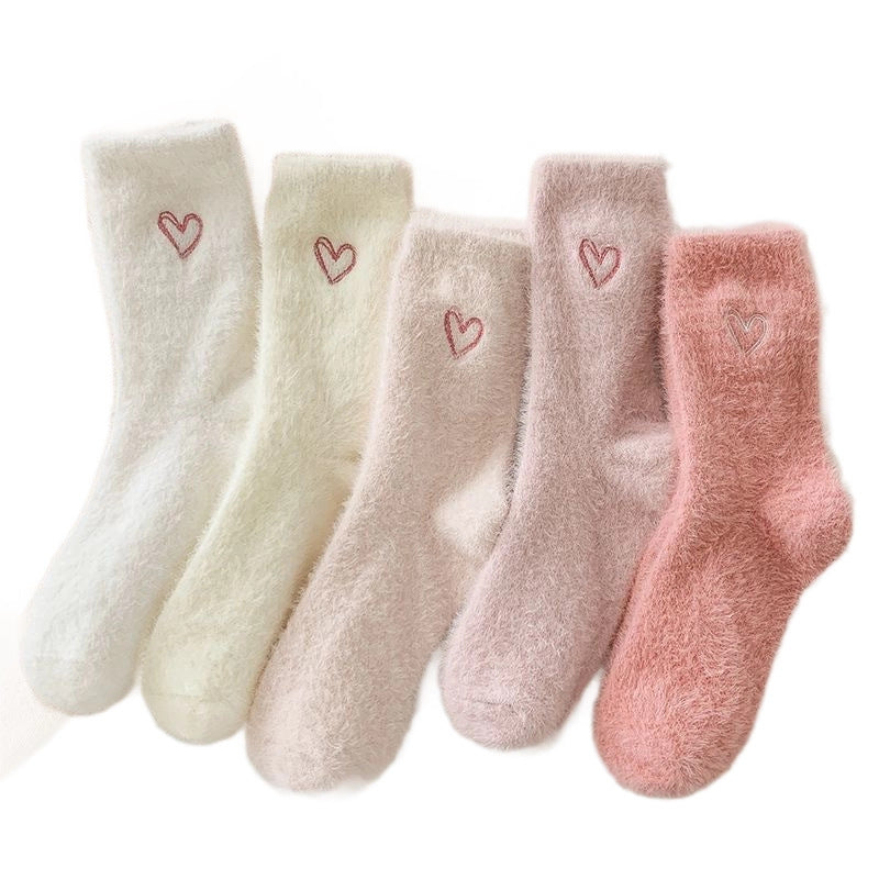 Socks children's plush socks floor long socks thickened women's midsole