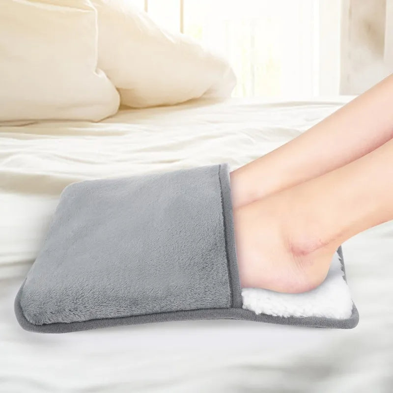 Winter Electric Foot Heating Pad USB Charging Soft Plush Washable Foot Warmer Heater Improve Sleeping Household Foot Warming Mat