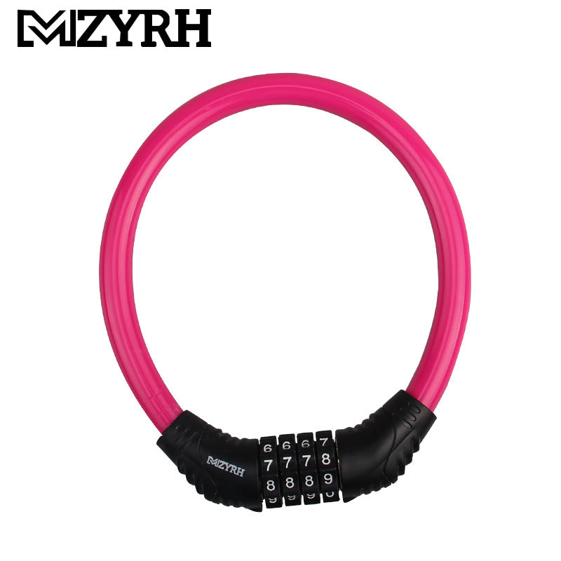 Mountain Bike Lock Anti-Theft Portable Electric Battery Motorcycle Password Lock Fixed Bicycle Ring Lock