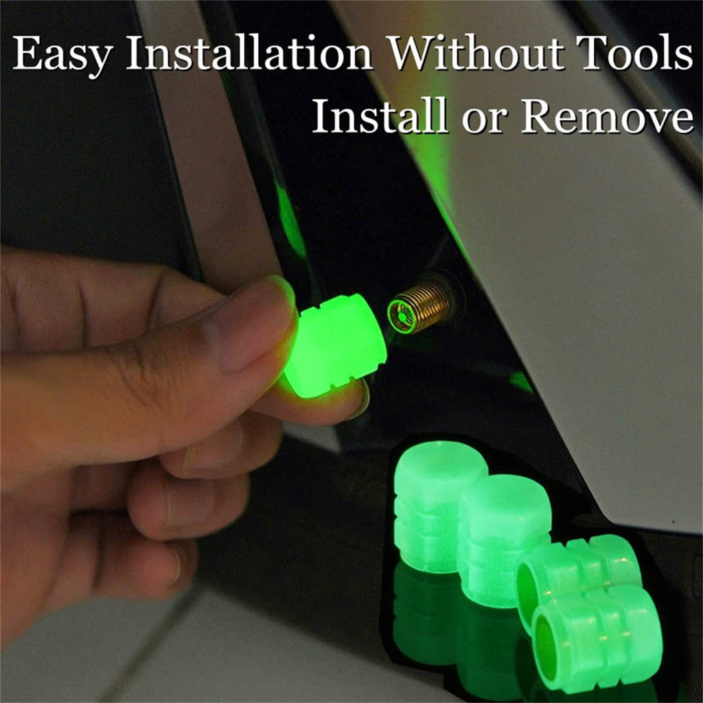 Fluorescent Car Tire Valve Caps High Brightness Separated Type