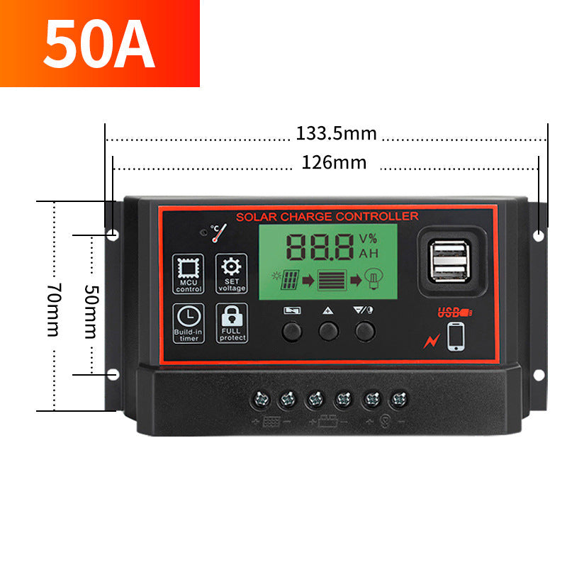 Solar controller fully automatic lead-acid battery 12v24v street lamp intelligent charging and discharging system
