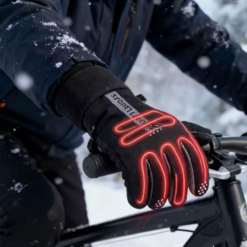 USB Rechargeable Heated Gloves with Adjustable Temperature, Anti-Slip & Touchscreen for Winter Sports