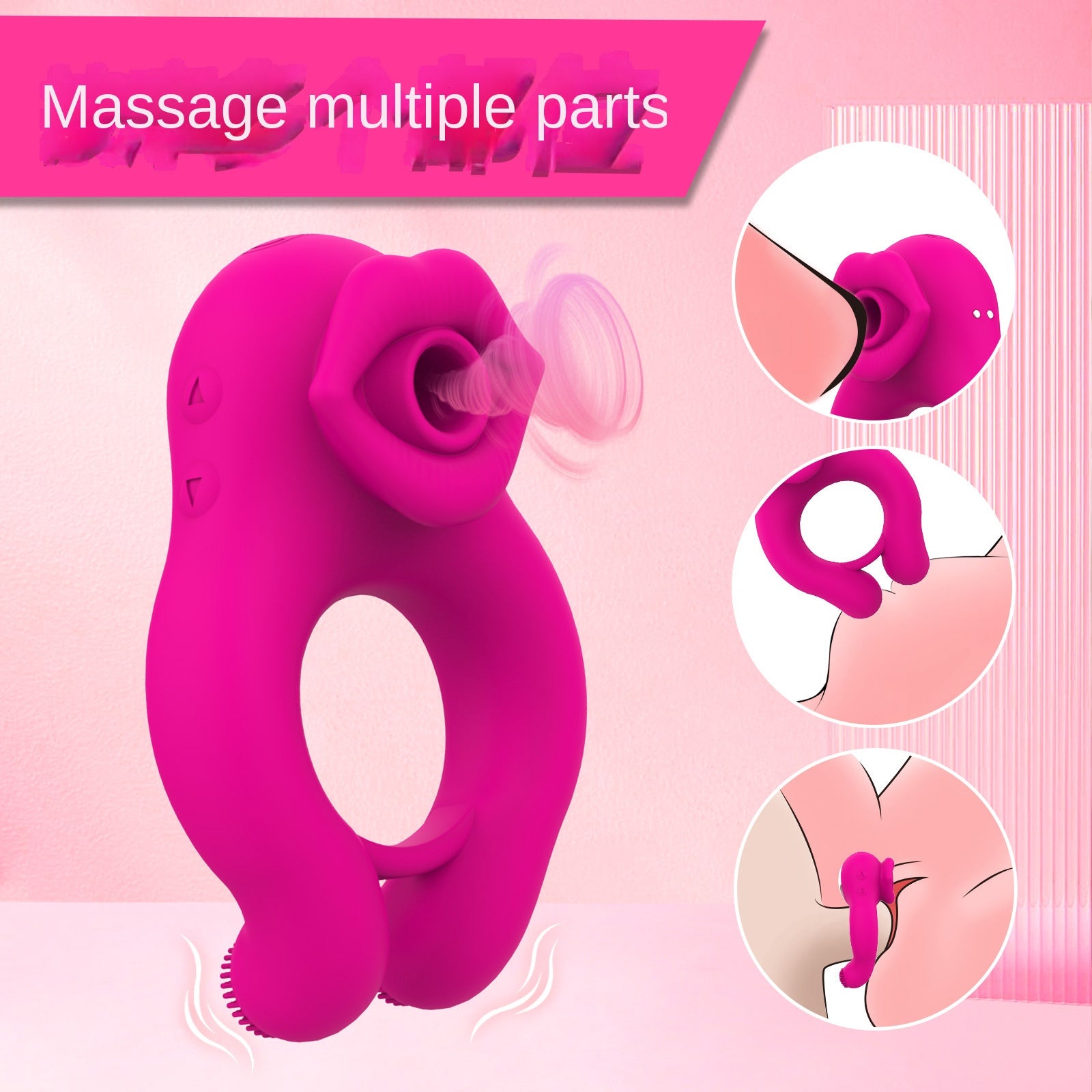 Couple sharing masturbation sucking vibrator nipple vibration locking ring