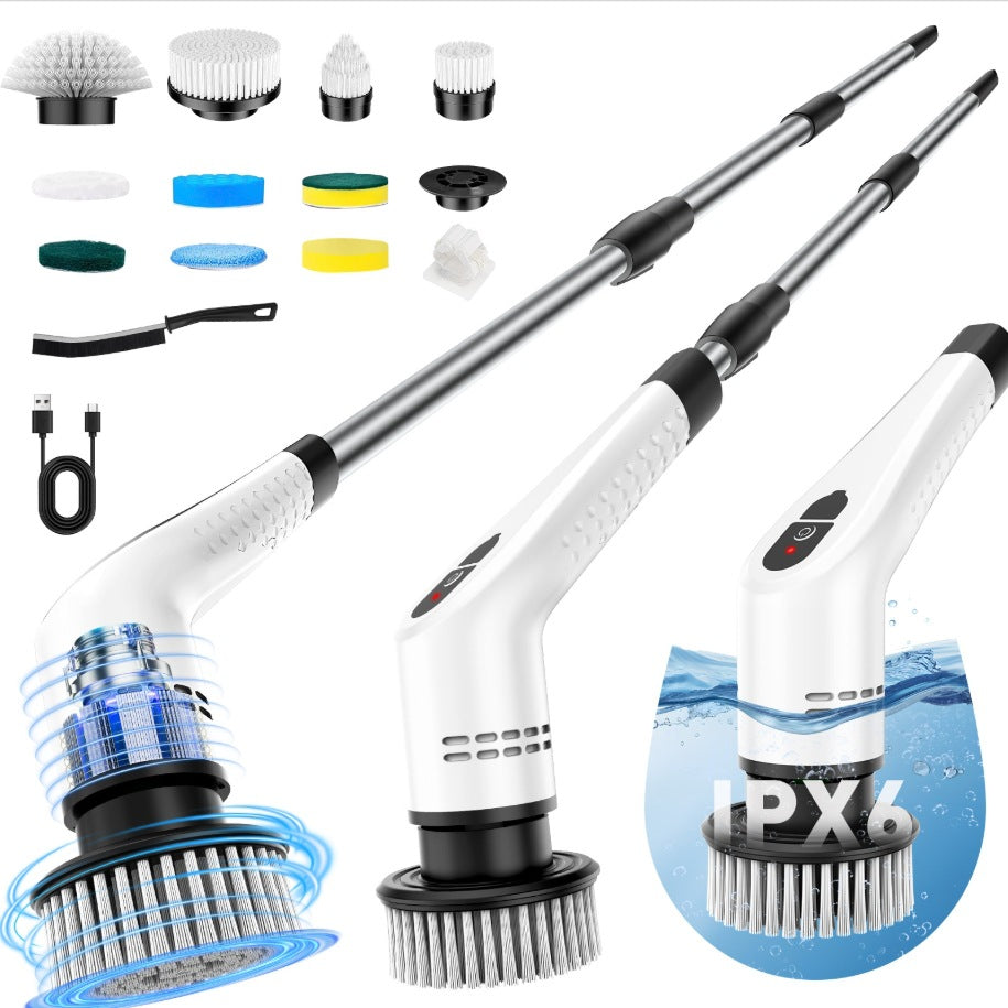 Electric Cleaning Brush 9-in-1 Extendable Multi-functional Household Floor and Kitchen Cleaning Tool