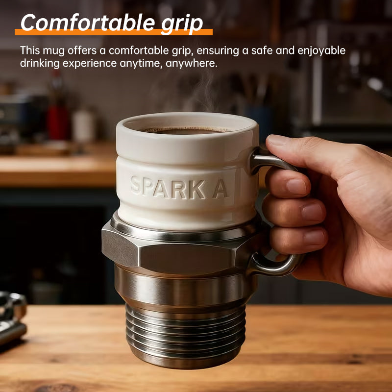 Start Your Engine Spark Plug Mug - The Ultimate Gift for Car Enthusiasts & Mechanics, Unique Collector's Coffee Cup