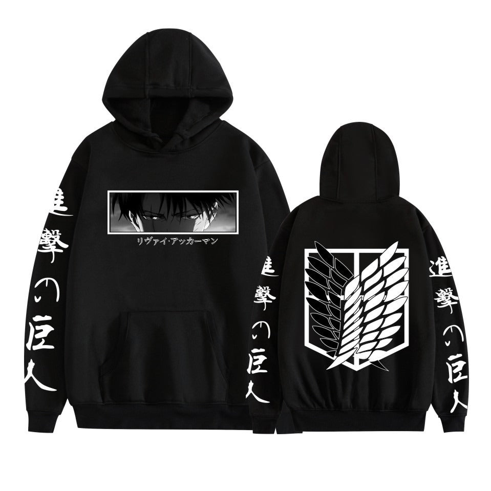 Spring and Autumn Hooded Hoodies Attack Giant's Hot Selling Surrounding Print Pullover Men's and Women's Hoodies